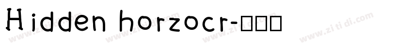 Hidden horzocr字体转换